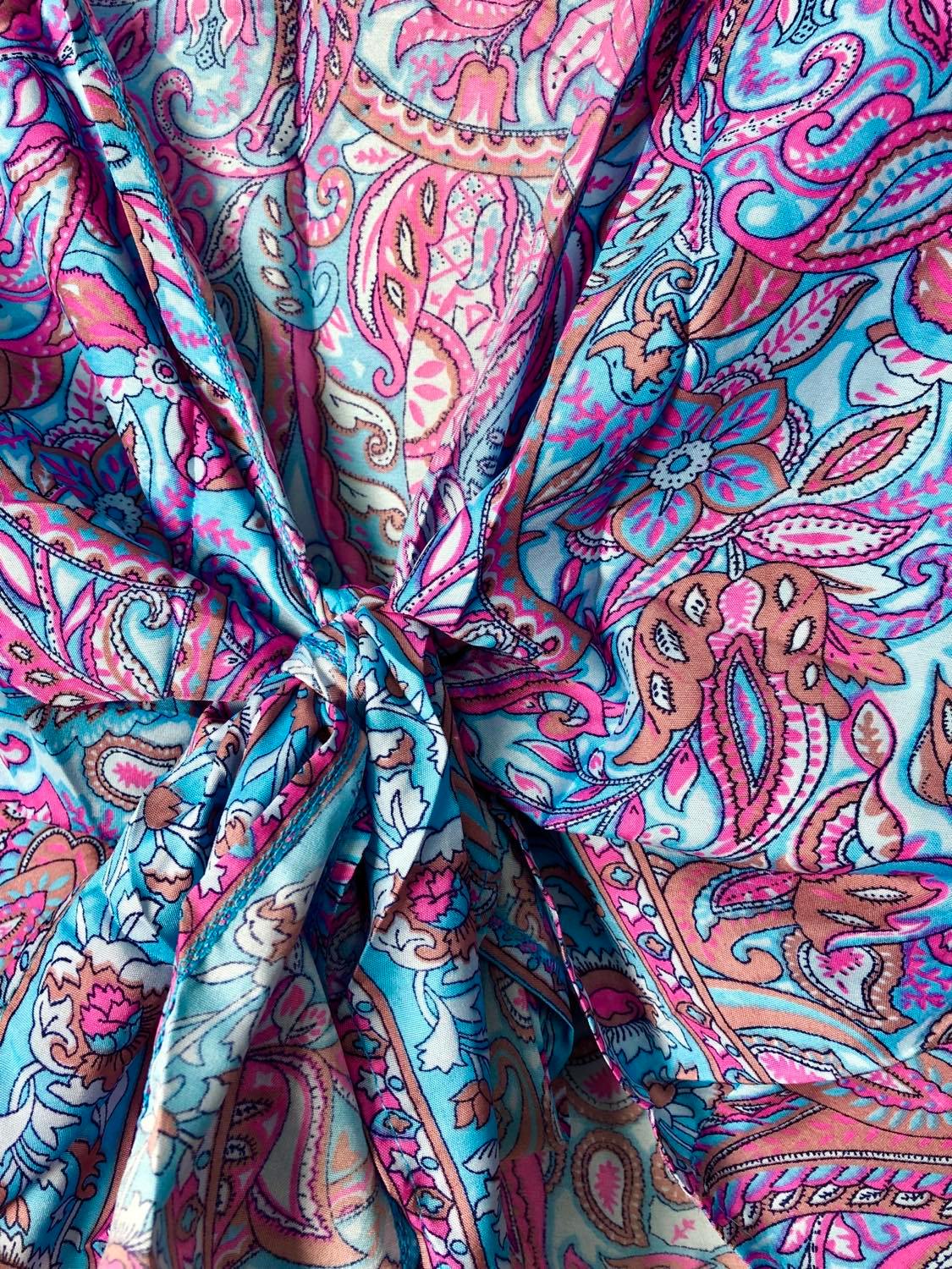 Summer Silk Wrap Top