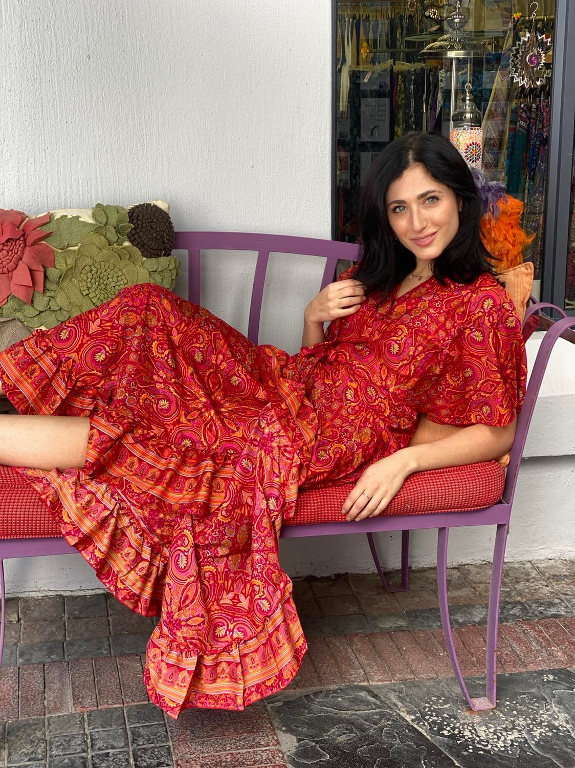 Sunmoon Silk Spanish Wrap Dress